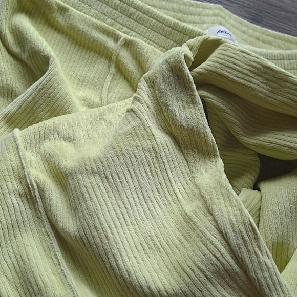 Aerie Groove On Velour Ribbed High Waisted Super Flare Pants Medium Long - Picture 8 of 8